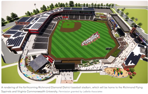 renderinf of the new home of the Richmond Flying Squirrels
